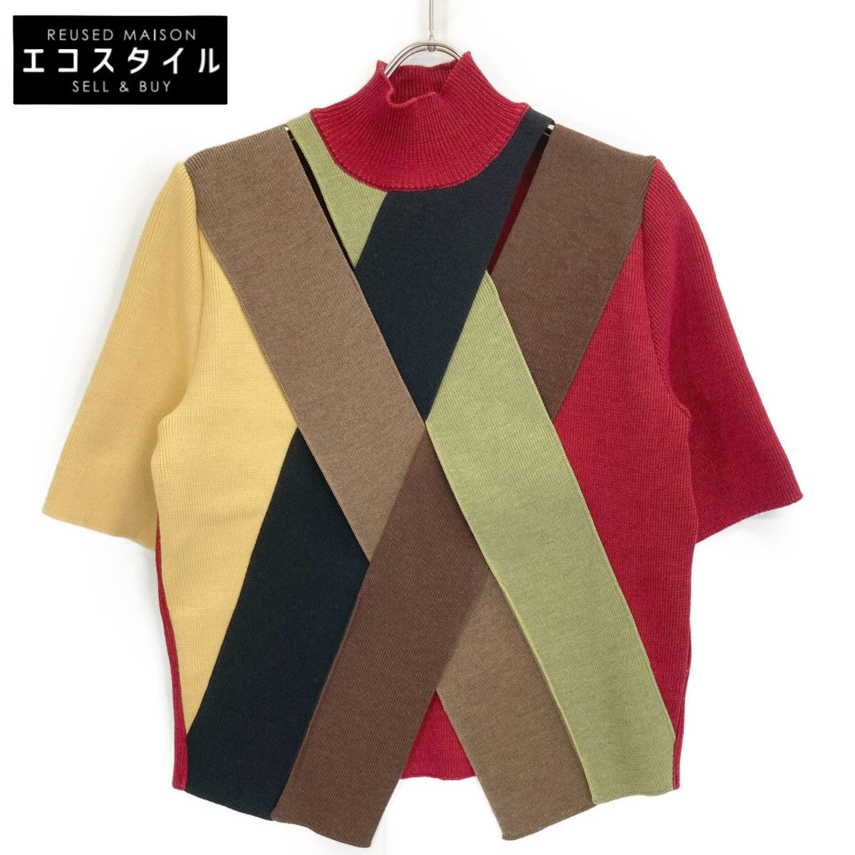 AKIRA NAKA アキラナカ AW1951-MLC ﾏﾙﾁｶﾗｰ ﾆｯﾄ 1