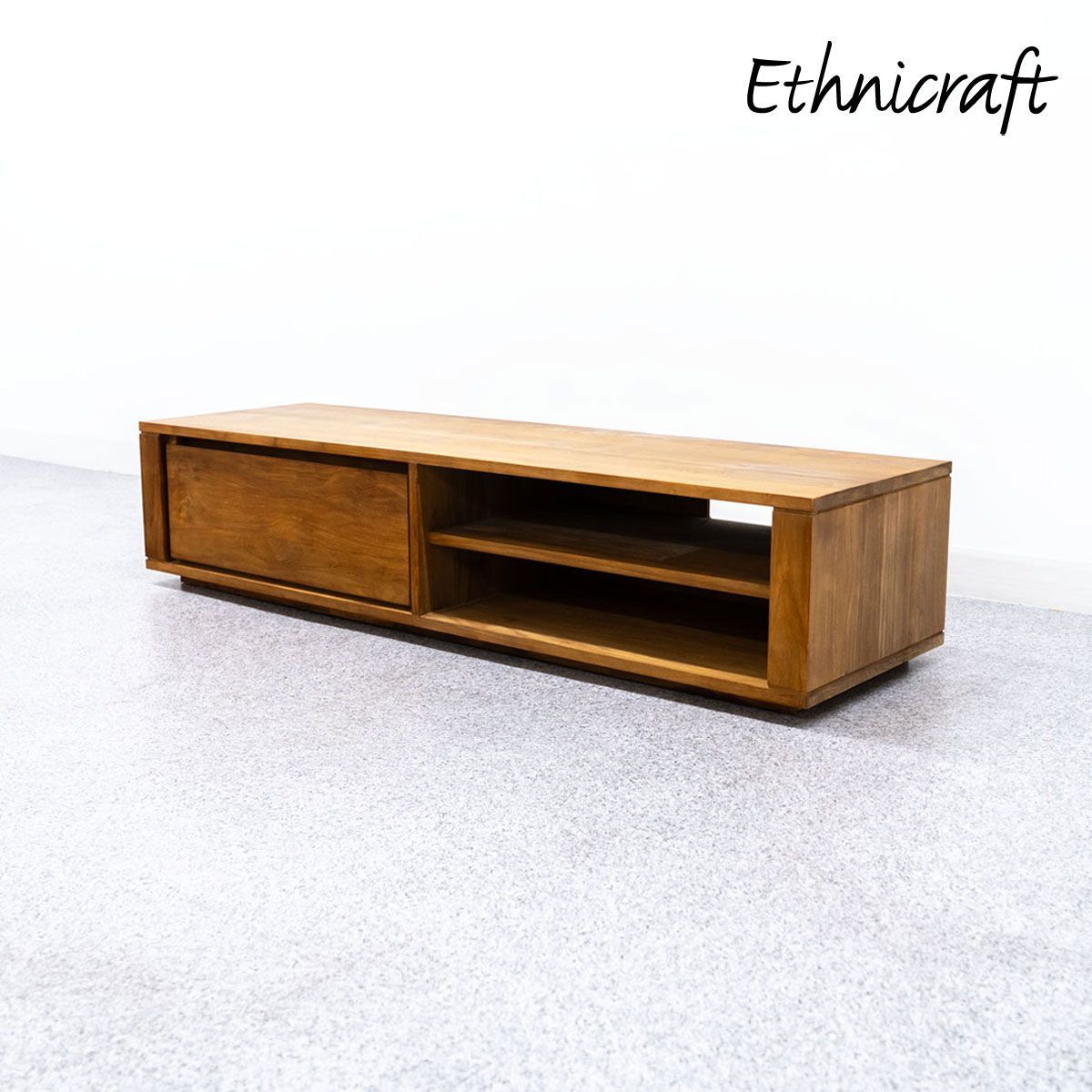 展示品 Ethnicraft エスニクラフト TV BOARD テレビボード AVボード ロー テレビ台 収納付 無垢材 ナチュラル 定価32万