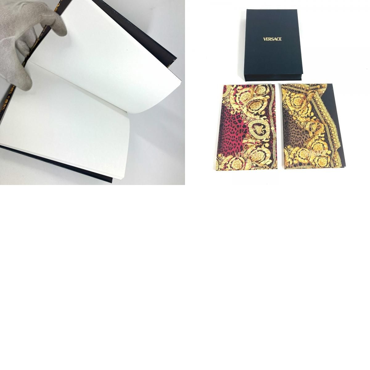 ベルサーチ ノベルティ ノート 2冊 VERSACE ヴェルサーチ ノートブック ロゴ セット 2冊 紙 マルチ