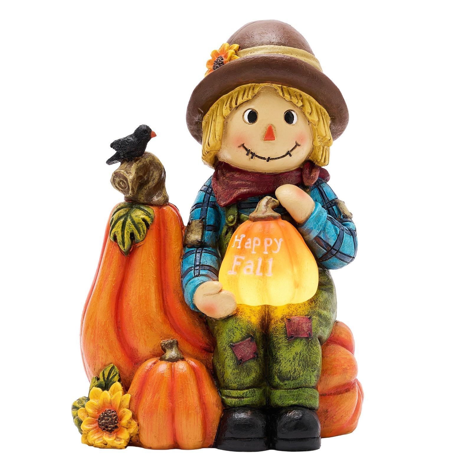 売切注意 樹脂製 オブジェ 置物 置物 飾り 飾り 庭 防水 アウトドア 屋外用彫像 カボチャ ハロウィン ハロウィン 屋外 ソーラーライト付き 16cm かかし かわいい 季節の飾り 秋の飾り Madelyn Valery