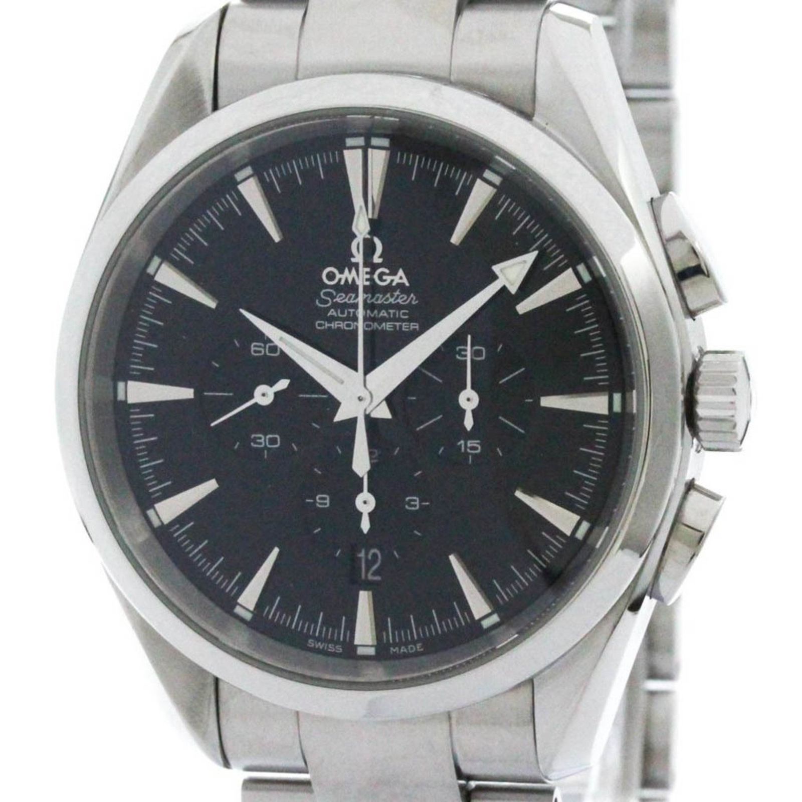 ☀ オメガ OMEGA シーマスター アクアテラ クロノグラフ ステンレススチール 自動巻き メンズ 時計 2512.50 外装仕上げ済み