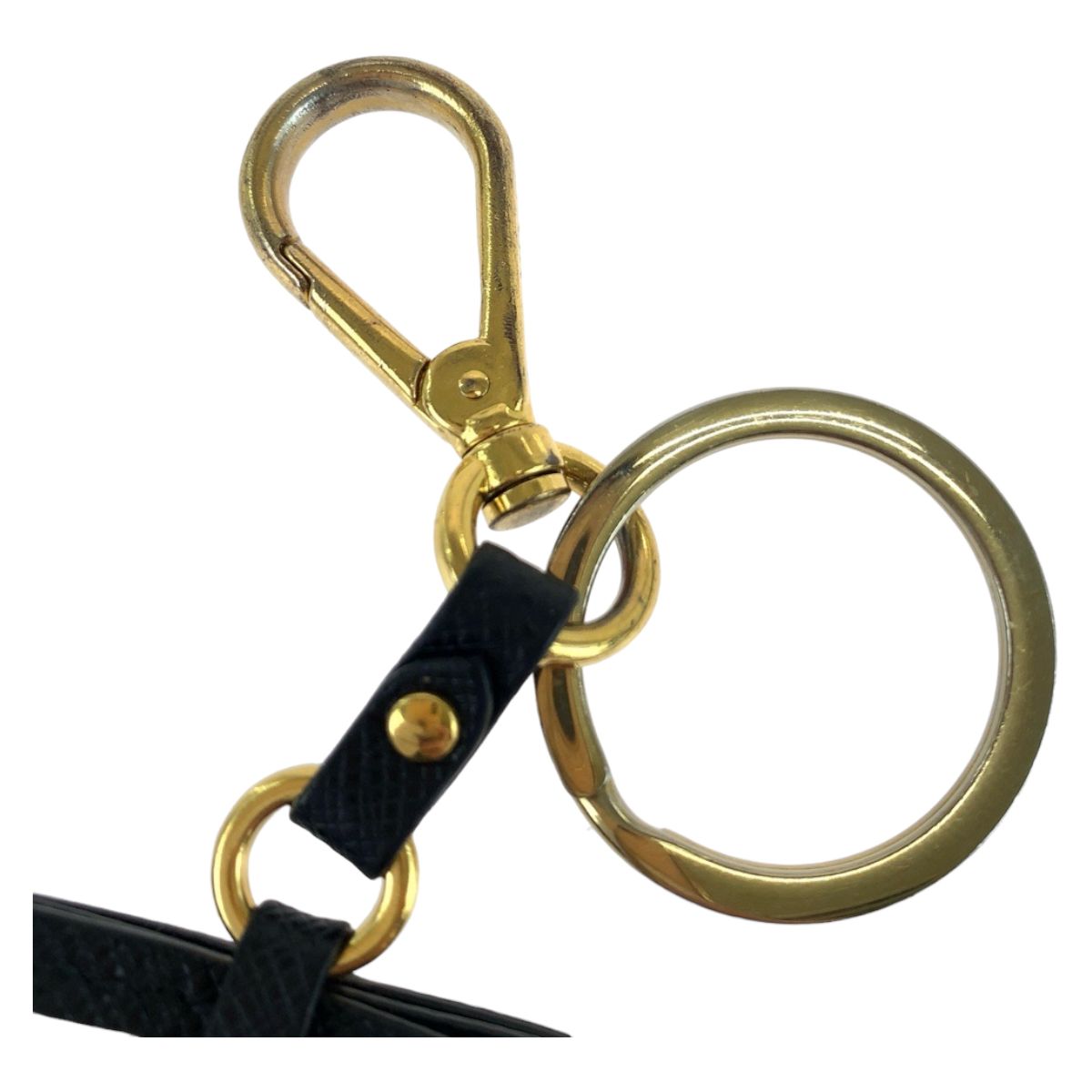 PRADA 黒レザー キーホルダー 綺麗
