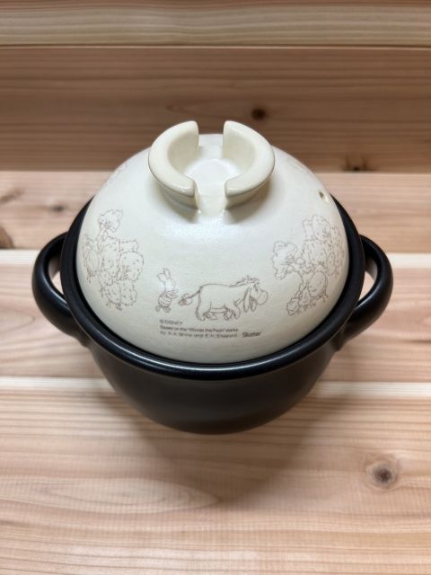 Skater くまのプーさん 萬古焼ごはん鍋 1合炊き 土鍋 調理器具 キッチン 萬古焼 ご飯 鍋 1合 Sサイズ ばんこやき 万古焼 陶器 焼き物
