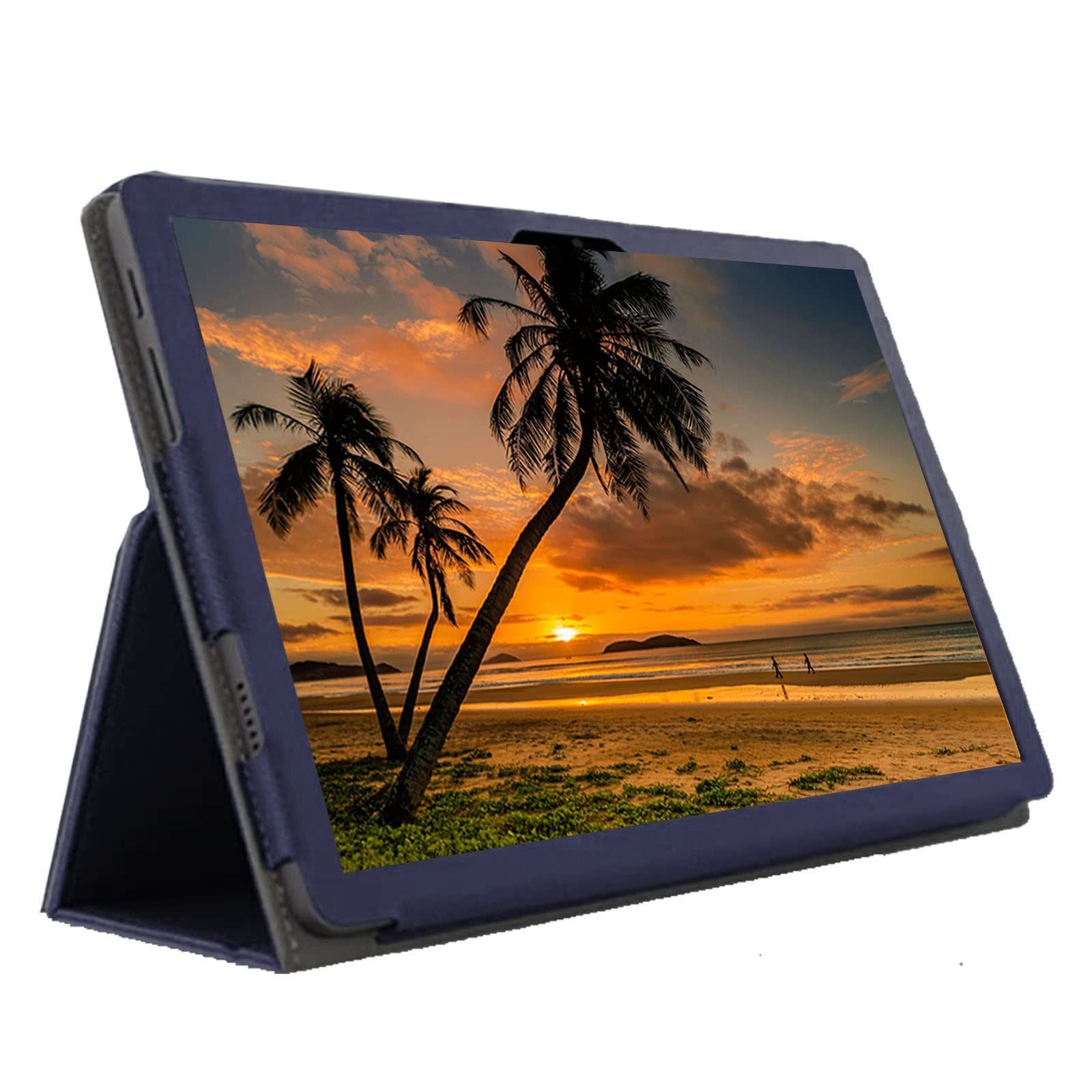 スタンド機能 傷つけ防止 耐衝撃 薄型 軽量 角度調整 タブレット収納ケース 自動スリープ機能付き SIM WiFi 4 GLTE通話版 10インチ タブレット Tab 7 Pro LOUNDY Blackview Black