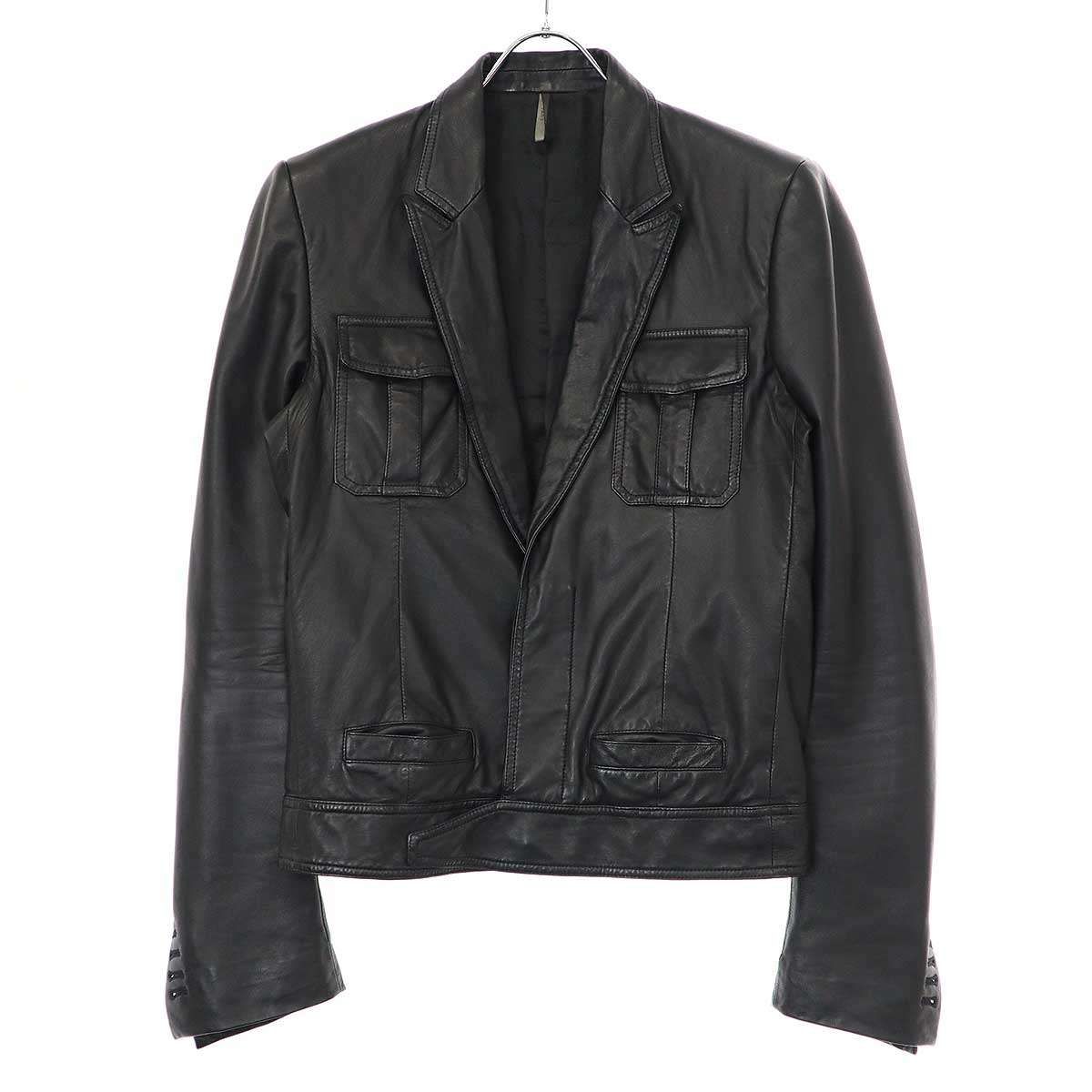 Dior HOMME ディオールオム 2005SS BECK ピークドラペルレザー