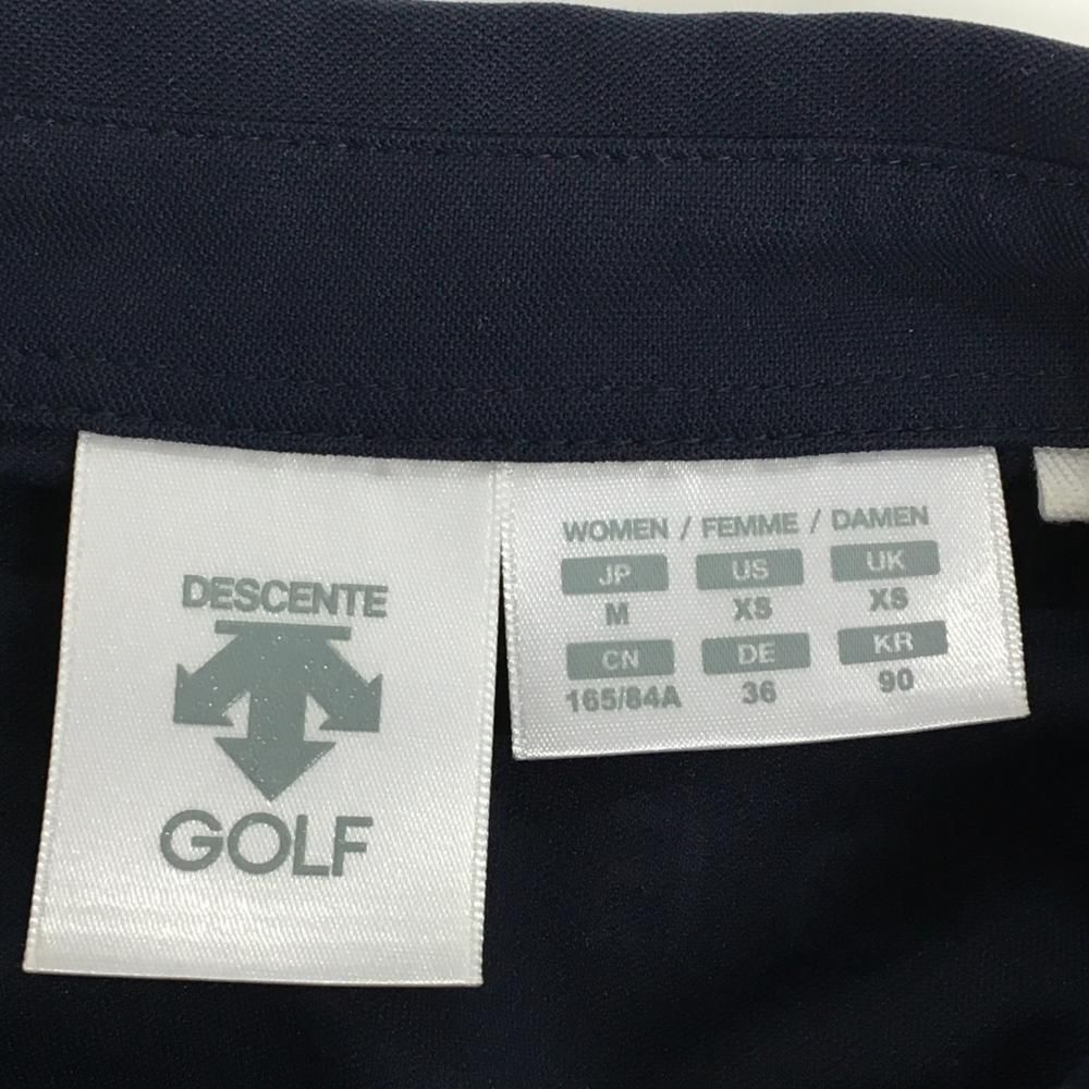 DESCENTE - 【美品】デサントゴルフ ノースリーブポロシャツ ネイビー×ブルー 肩ロゴ ハーフジップ 中田英寿 レディース M ゴルフウェア DESCENTE DESCENTE - 【美品】デサントゴルフ ノースリーブポロシャツ
