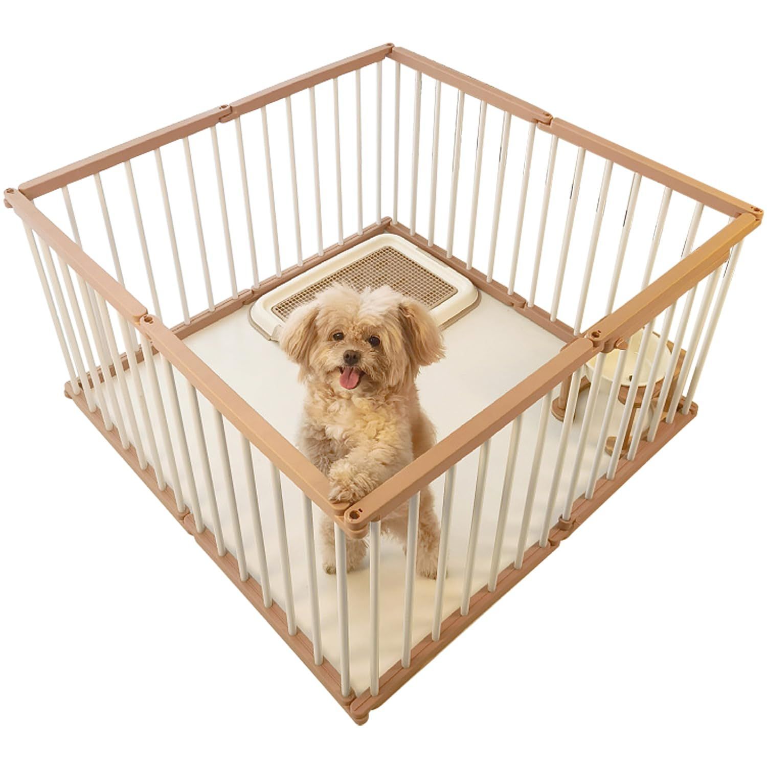 小型犬 サークル ゲージ 室内 ペットサークル 犬 室内用ドッグゲート 自由に組み立て な柵 ペット用フェンス 中小型犬用脱走防止フェンス 組み立て簡単