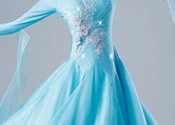 社交ダンスドレス オーダーメイド スタンダードドレス ダンスパーティー デモ