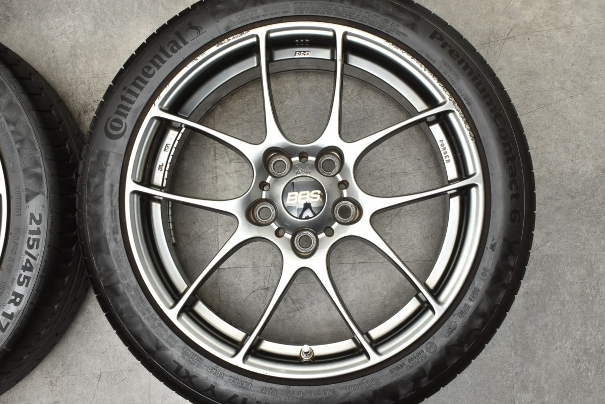 【鍛造1ピース】BBS RF501 17in 7J +48 PCD114.3 2023年製 コンチネンタル プレミアムコンタクト6 215/45R17 ノア ヴォクシー セレナ