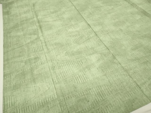 大特価!! 平和屋着物 上質な紬 単衣 絣流水文 反端付き 正絹 DAAV5751az 【最短翌日配送】