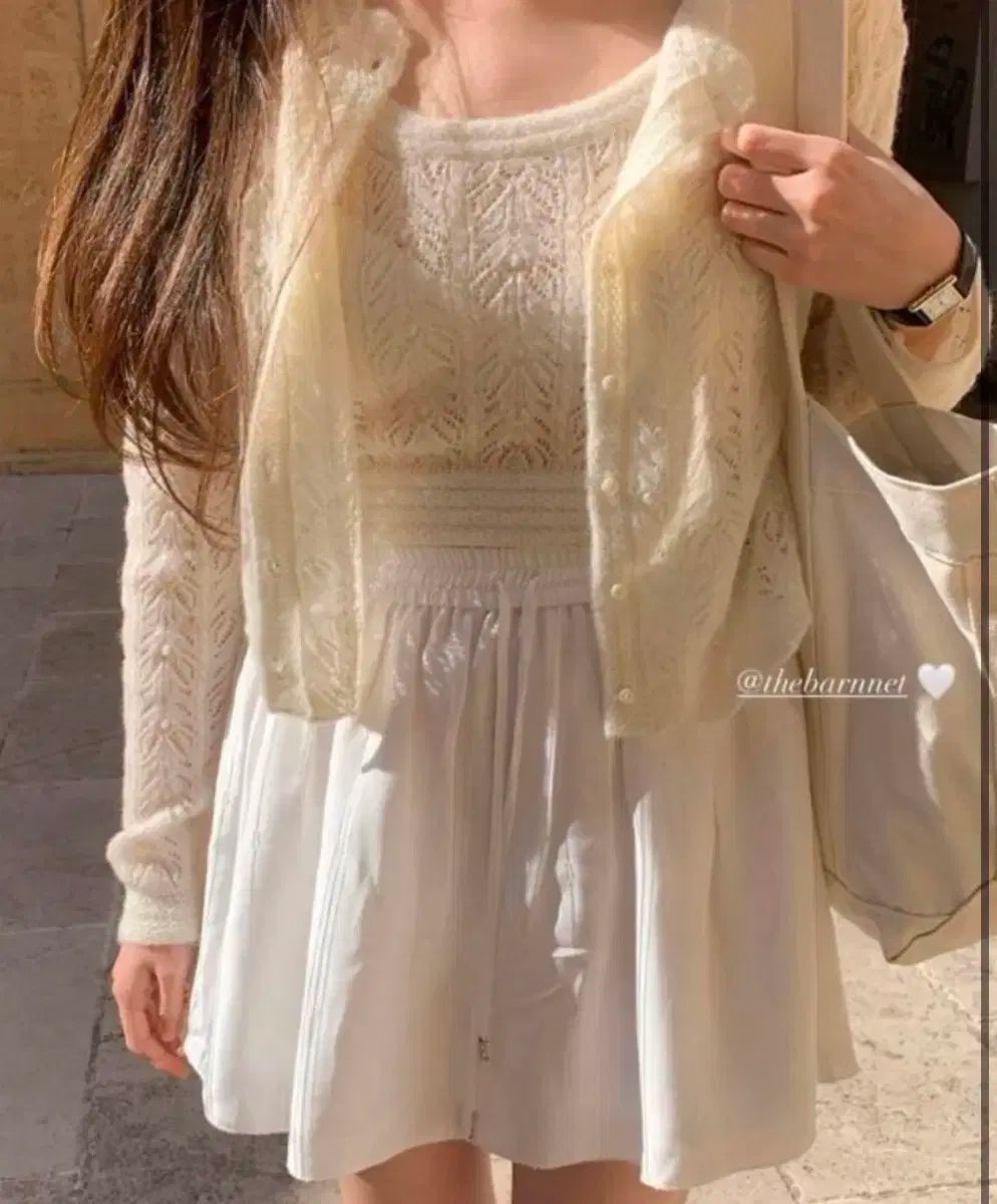 The Barnnet ザ バーネット Ivory Coverts Knit カーディガン ノースリーブ