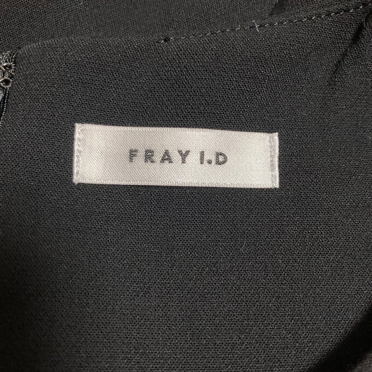 FRAY I.D(フレイアイディー) チュニック サイズ0 XS レディース美品  - 黒 クルーネック/ノースリーブ