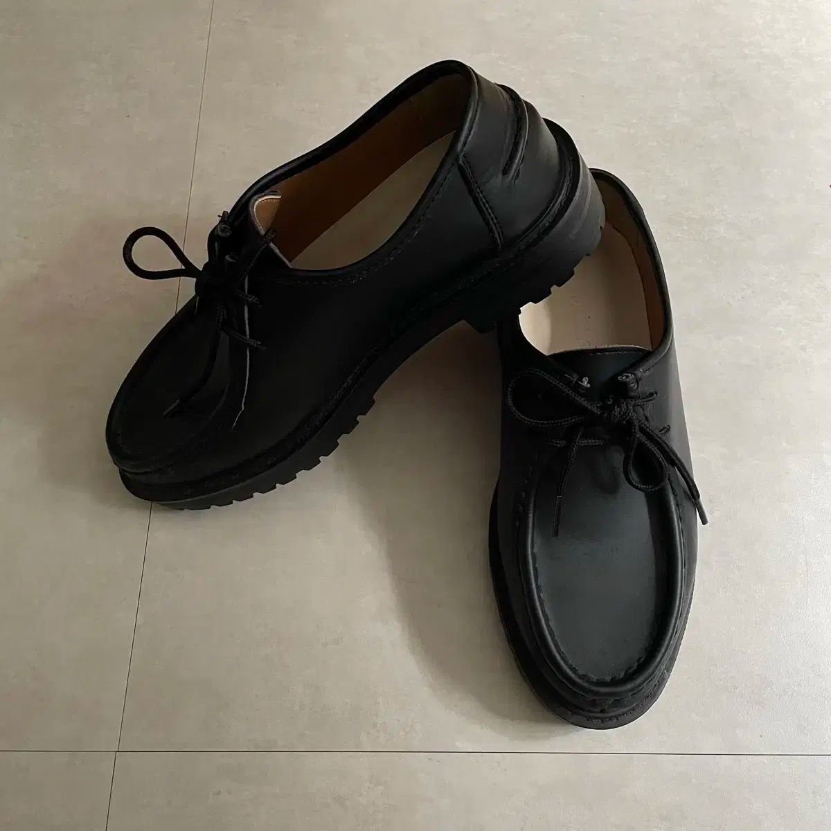  FIRENZE ATELIER フィレンツェアトリエ マット 黒 モック ダービーシューズ 250 mm ローファー ブーツ 革靴