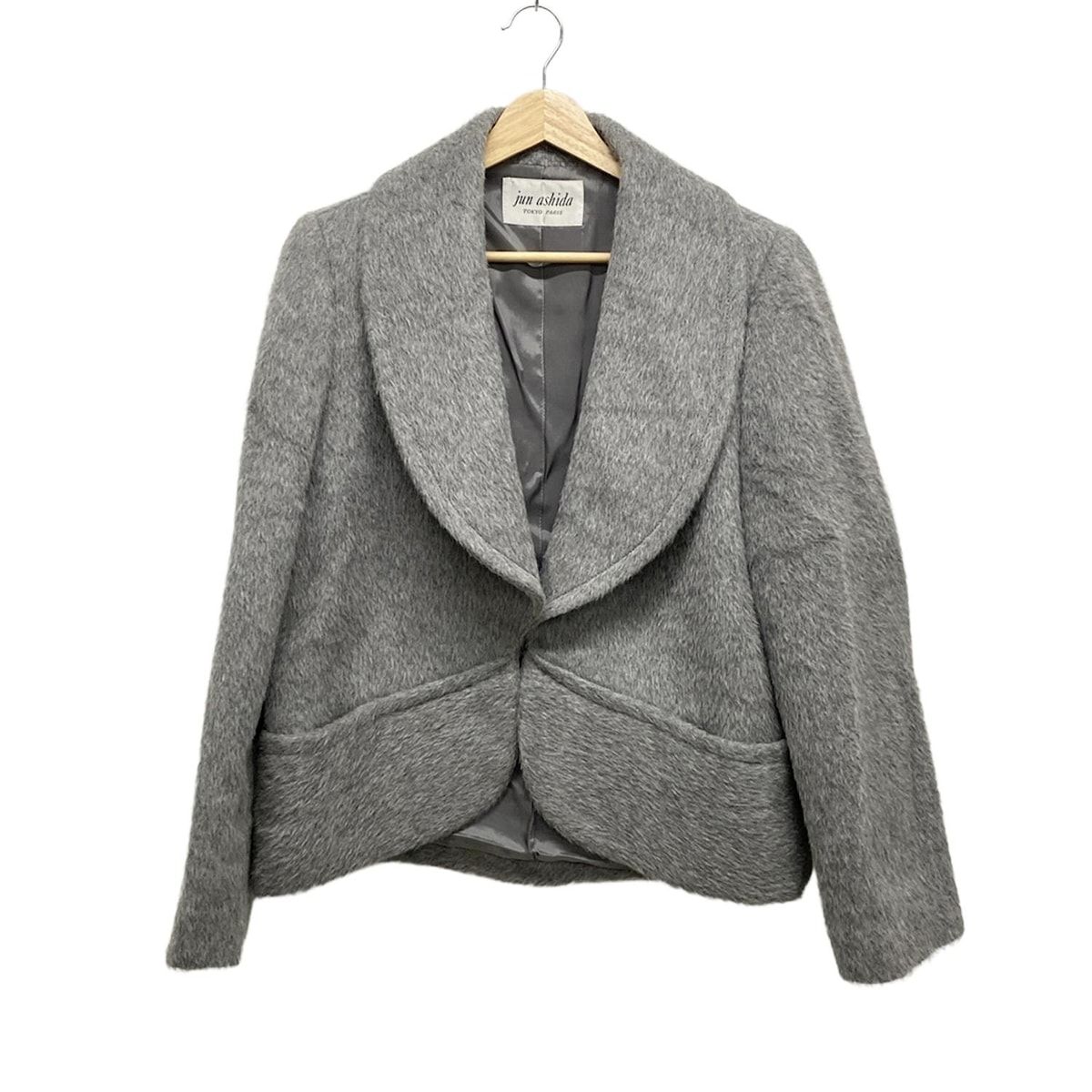 JUN ASHIDA(ジュンアシダ) コート サイズL レディース - グレー 長袖