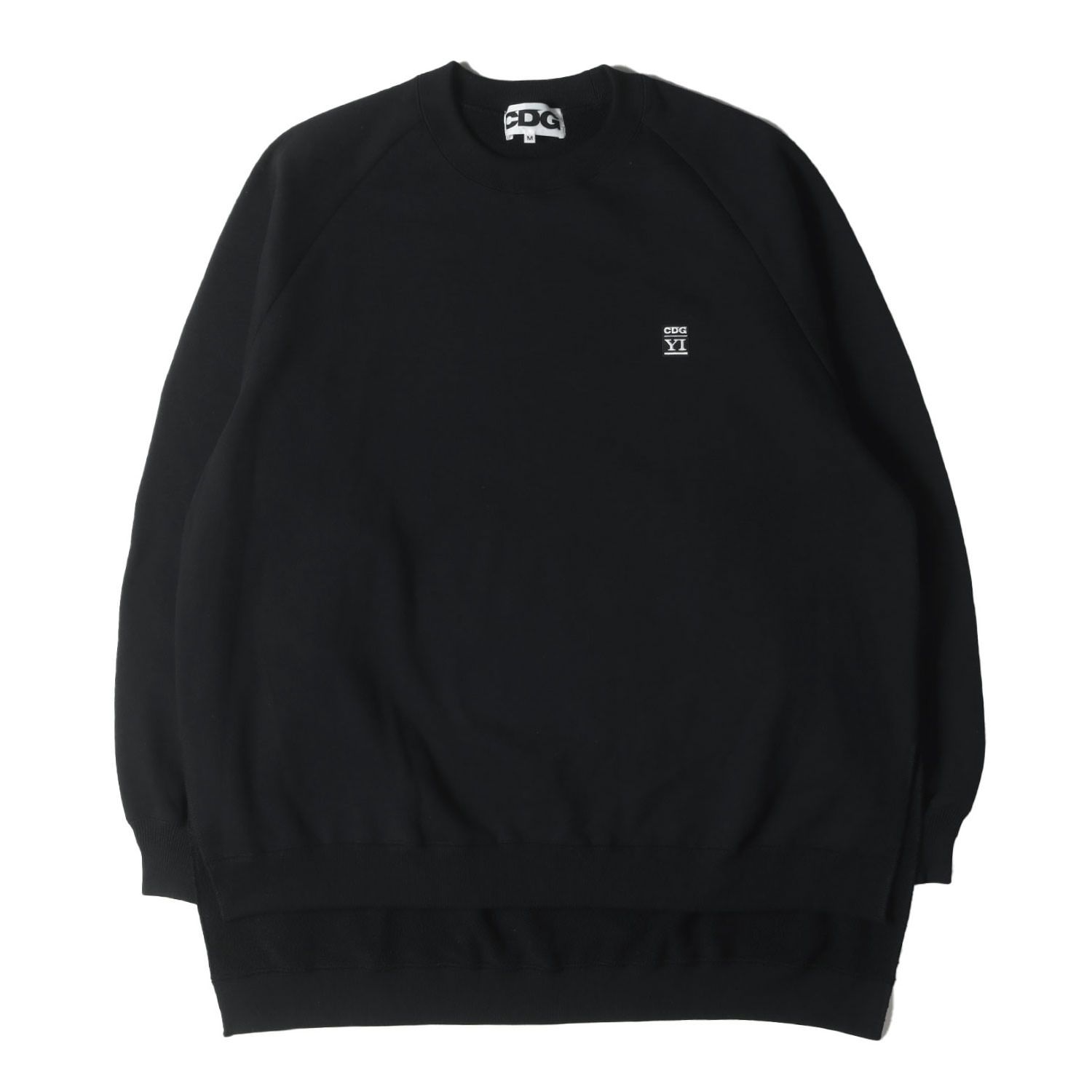 【新品】COMME des GARCONS コムデギャルソン スウェット サイズ:M / 23AW yamaichi CDG YI ロゴ ワッペン 刺繍 スウェットシャツ (OVERSIZED LONG BACK SWEATSHIRT SL-T001)