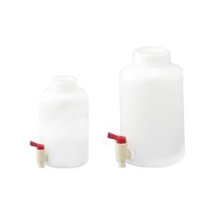 （まとめ）ポリ活栓付広口瓶 CP-5W 5L