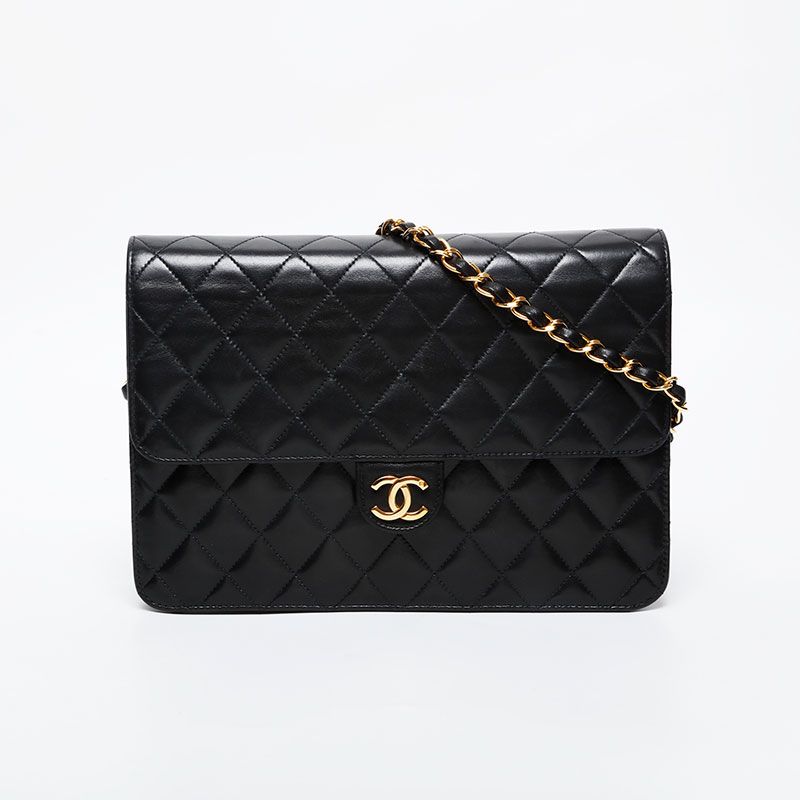 シャネル ラムスキン クロスボディ ショルダーバッグ 5シリーズ CHANEL シャネル Vステッチ ショルダーバッグ ラムスキン