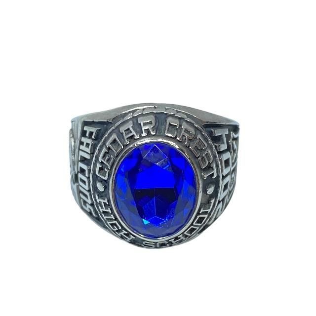 JOSTENS ジャスティンズ リング シルバー 青 指輪 アクセサリー 小物 JOSTENS ジャスティンズ リング シルバー 青 指輪 アクセサリー 小物