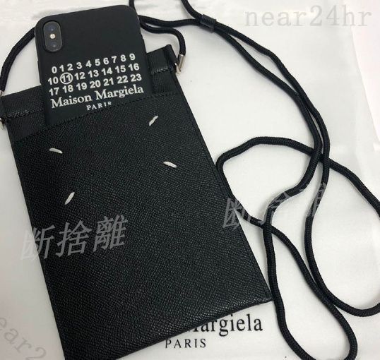 新品  Maison margiela メゾンマルジェラ  スマホポーチ  ブラック