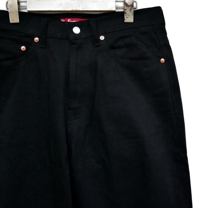 シュプリーム/リジッドバギーセルビッジジーンズ/クラシックロゴ刺繍/日本製/赤耳 Supreme 国内正規 Rigid Baggy Selvedge Jean リジッドバギー