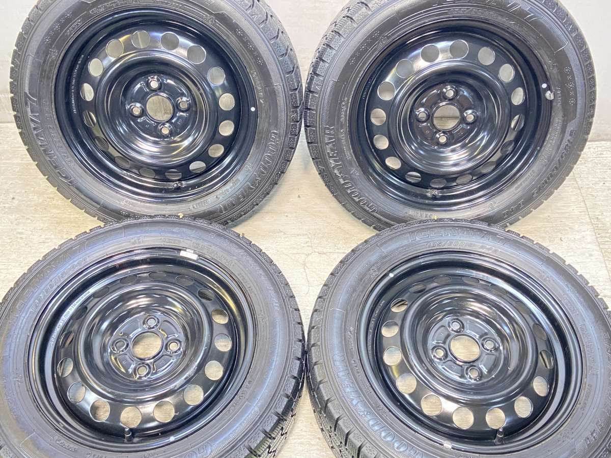 185/60R15  nグッドイヤー アイスナビ 7 nトヨタ純正 G4 n15x5.5 45 100-4穴 n中古タイヤ スタッドレスタイヤ ホイールセット 4本セットn w15241222011