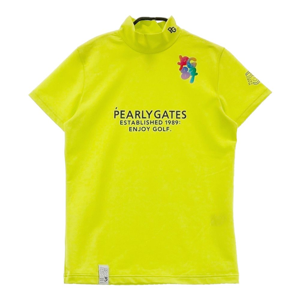 サイズ 1 PEARLY GATES パーリーゲイツ モデル 35周年 ハイネック 半袖Tシャツ グリーン系 240101429717 ゴルフウェア レディース ストスト
