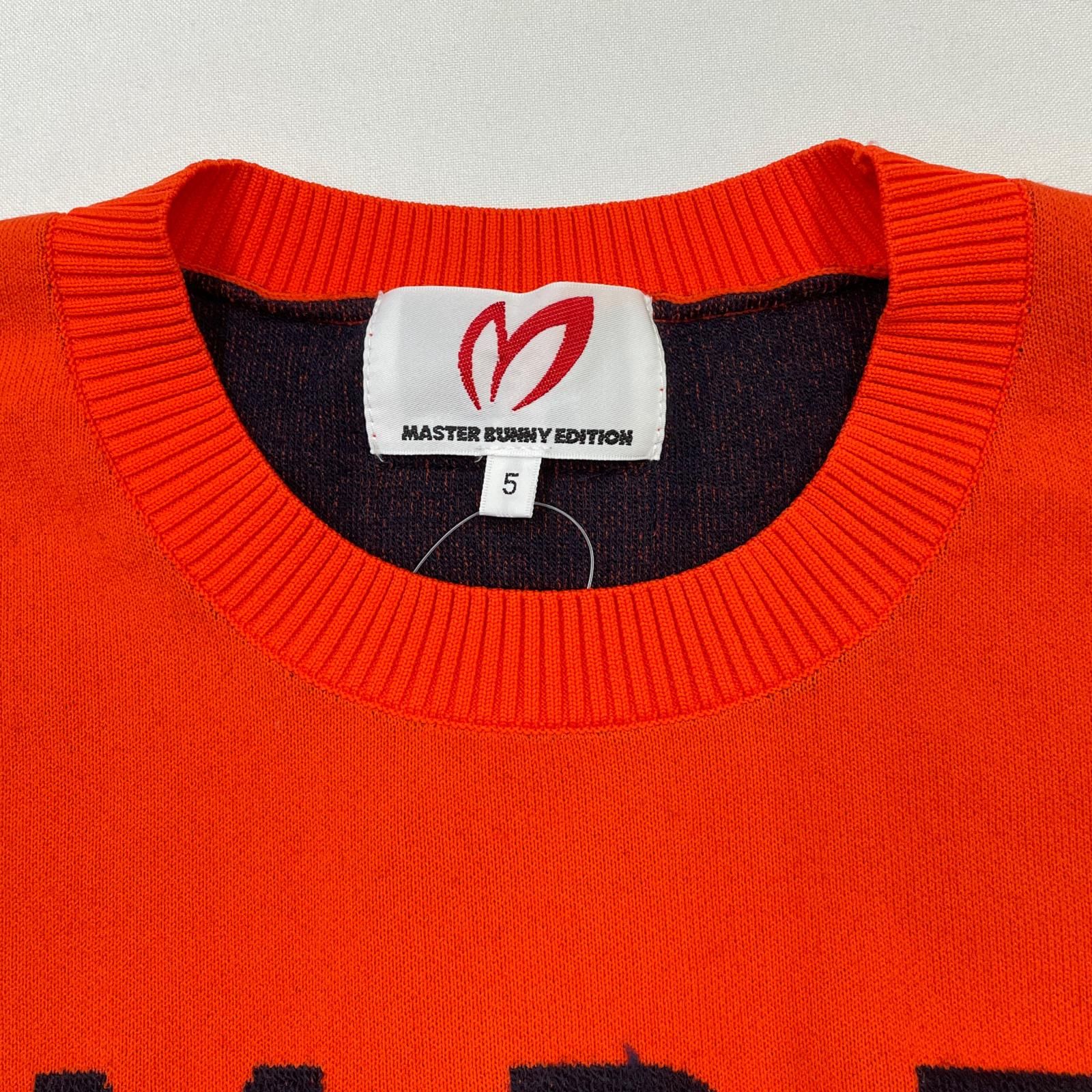 説得的な メンズ マスターバニーエディション MASTER BUNNY EDITION セーター 5 L オレンジ 長袖 クルーネック