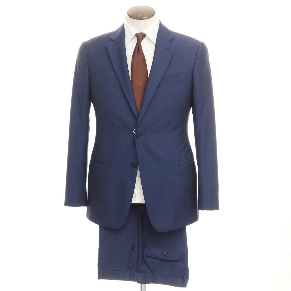 【中古】アルマーニ コレッツォーニ ARMANI COLLEZIONI ウール 2つボタンスーツ ネイビー系【サイズ50】【メンズ】