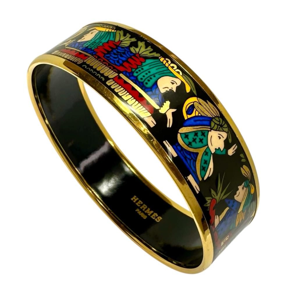 HERMES|エルメス バングル エマイユGM GP|七宝焼き 33.7g レディース 真子質店 GD