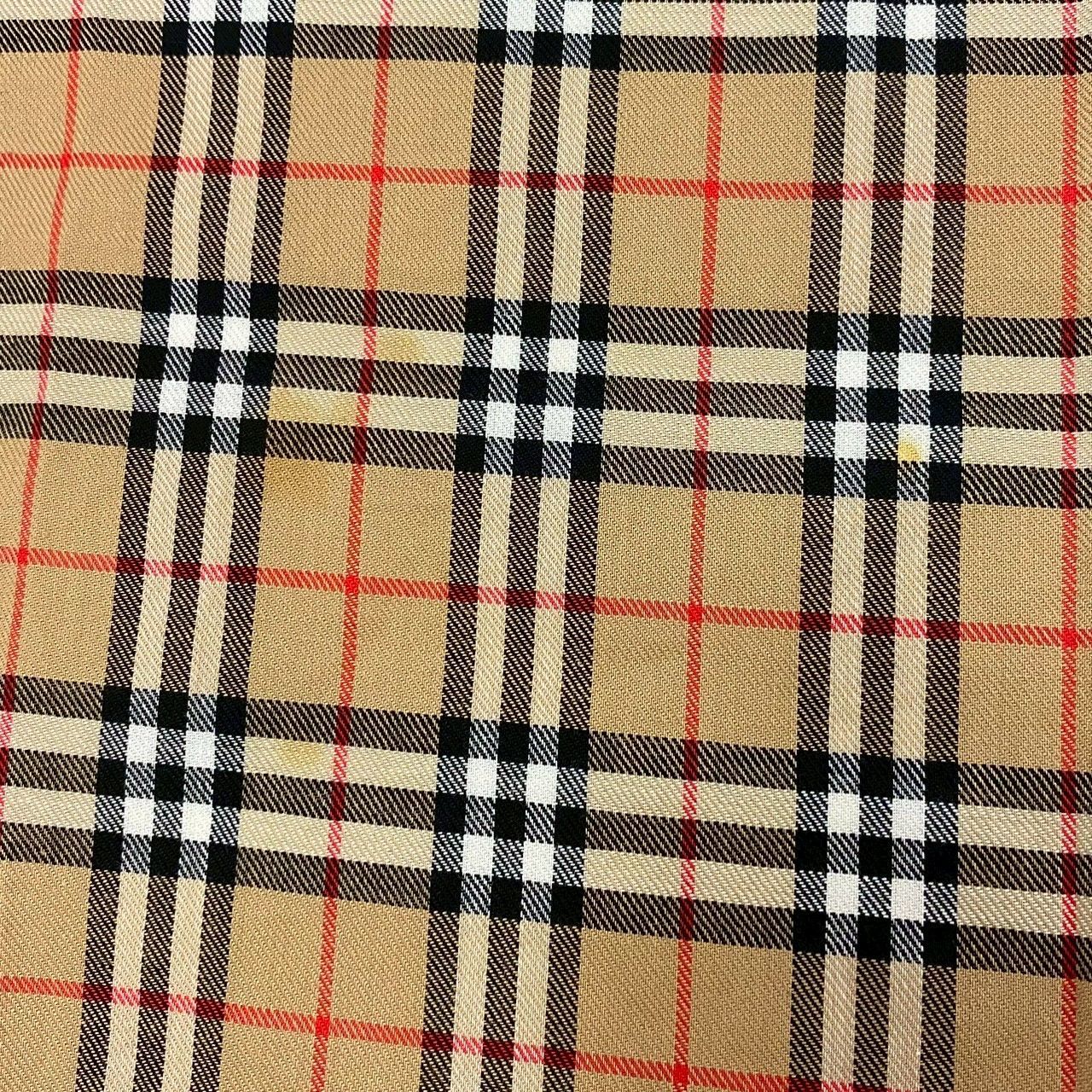 CH【Burberrys】ハンカチ ロゴ刺繍 ノバチェック ブラウン/茶