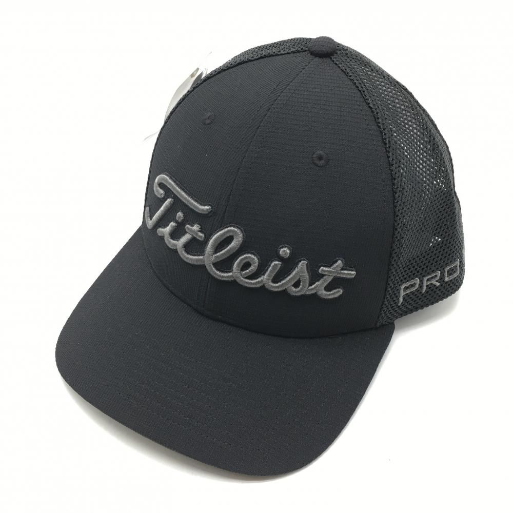 新品】タイトリスト メッシュキャップ 黒×グレー フットジョイ