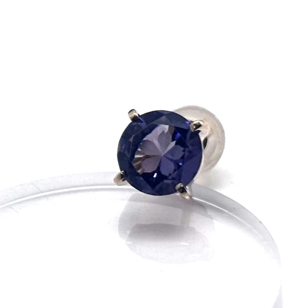 K10|さくらインカット ピアス アメジスト|片耳用|セカンドピアス つけっぱなし|和風 和装|着物 和モダン|10金 メンズアクセサリー|天然石 春|彼氏 誕生日|男性へのプレゼント