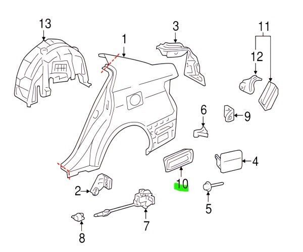 トヨタ 純正 レクサス GS350 IS250 ルーフサイド ベントダクト Duct