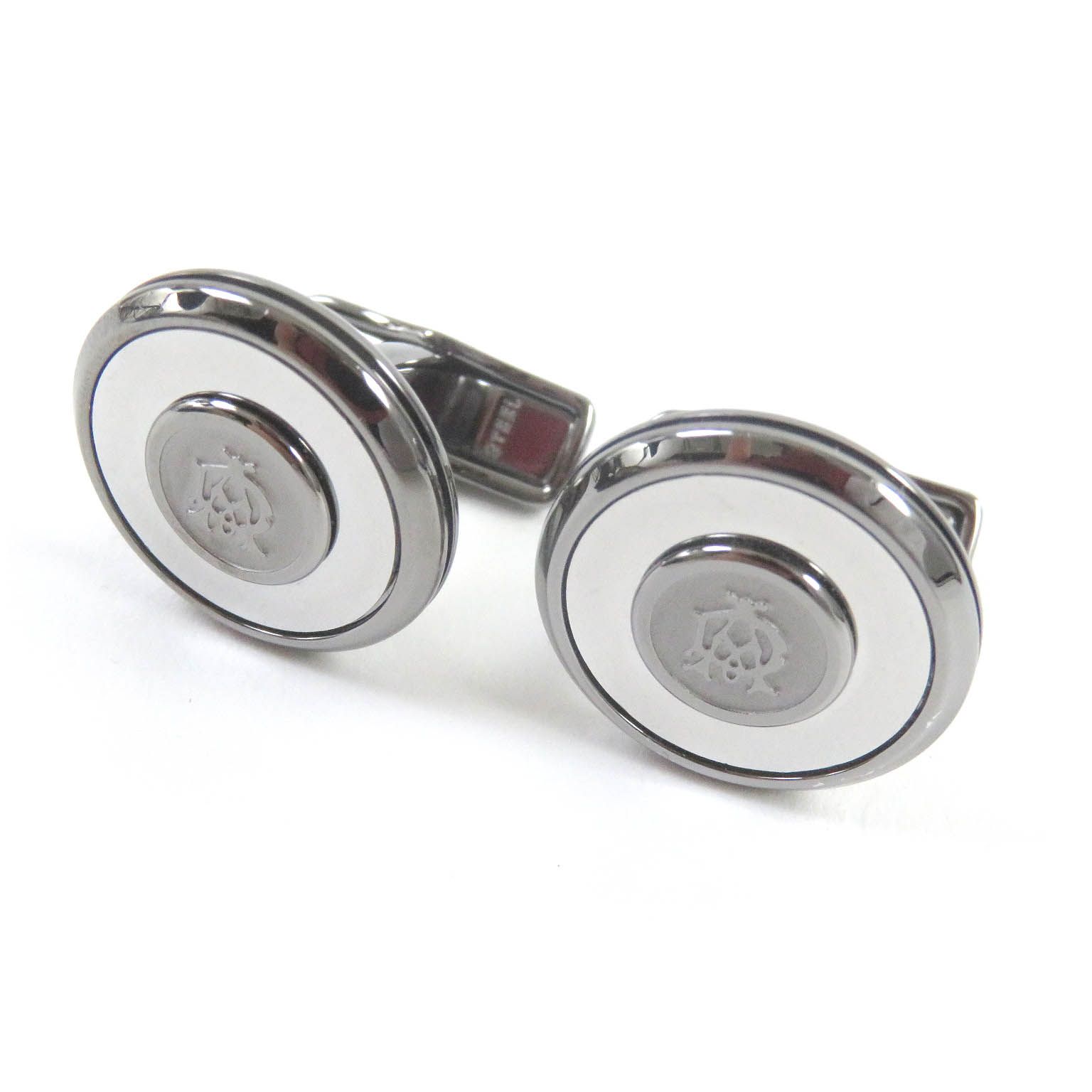 dunhill ダンヒル　925 カフス　カフリンクス　サークル 極美品□Dunhill ダンヒル サークルモチーフ ロゴ入り