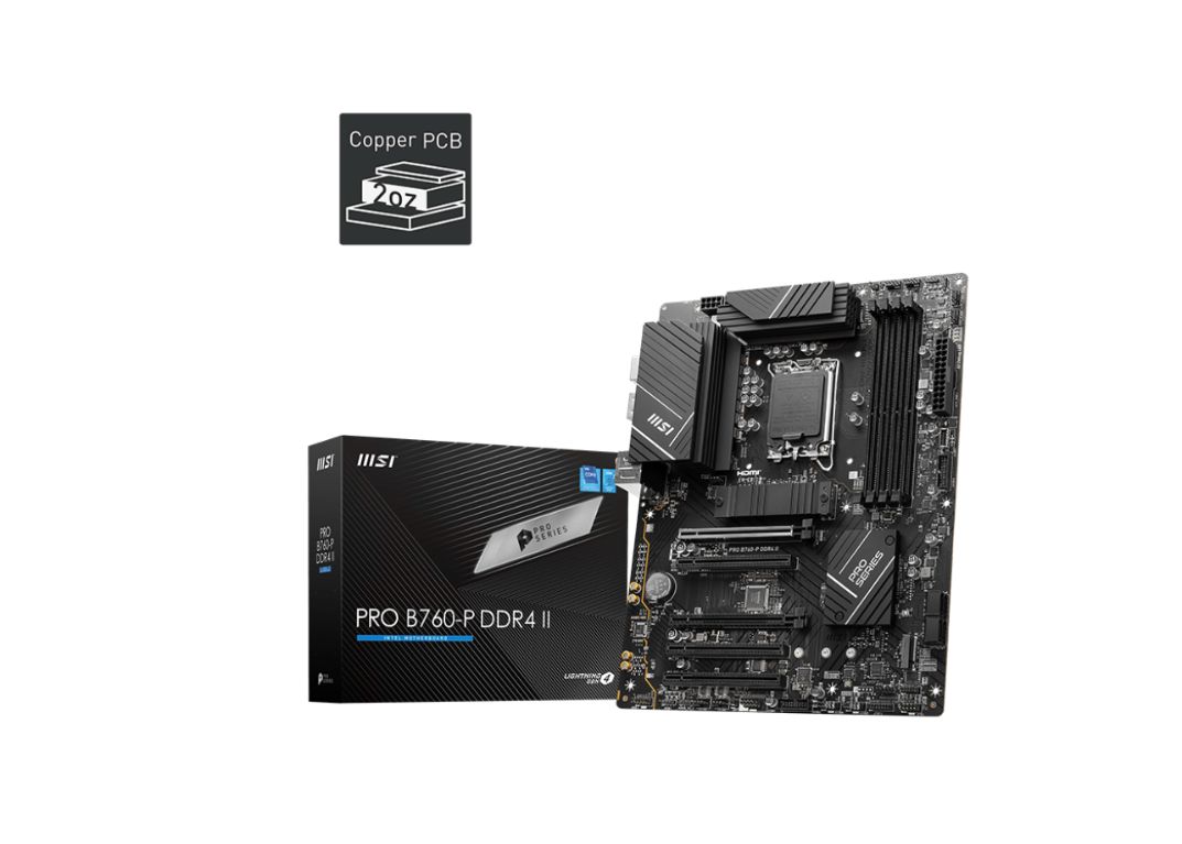 MSI PRO B760-P DDR4 II 4x DDR4 5x PCIE x16 2x M.2 1x HDMI 1x DP 4x SATA 6GB|秒