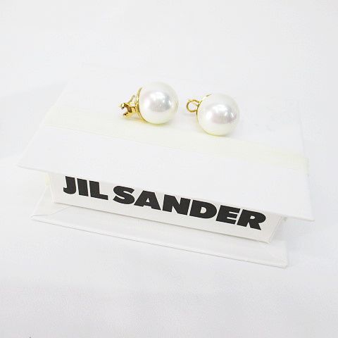 ジルサンダー JIL SANDER パールピアス ホワイト 白 スタッズピアス