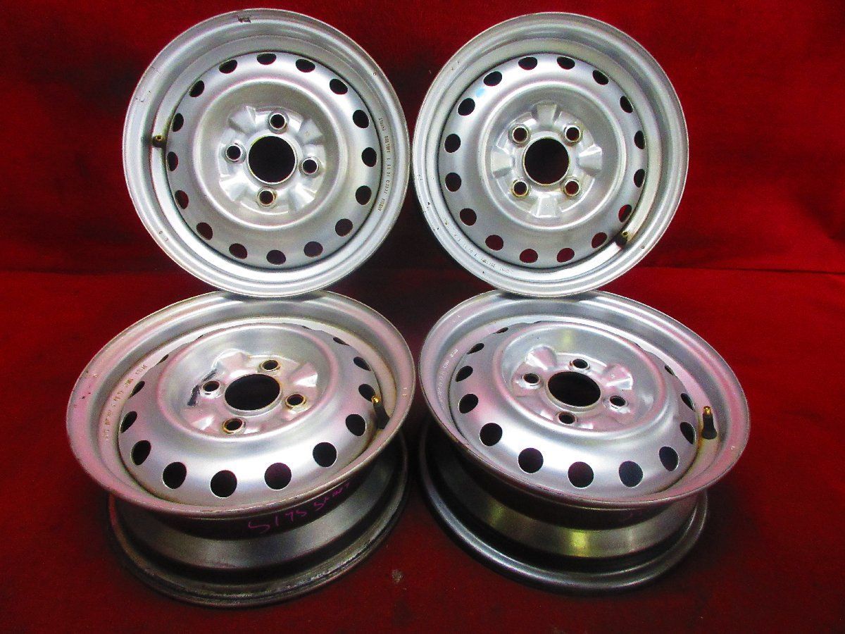 スチール ホイール 4本 日産 ADバン NV150 Y12 純正 13×5J 4穴100 40 ハブ径 60 AD エキスパート ADワゴン NV150 AD◆51953H