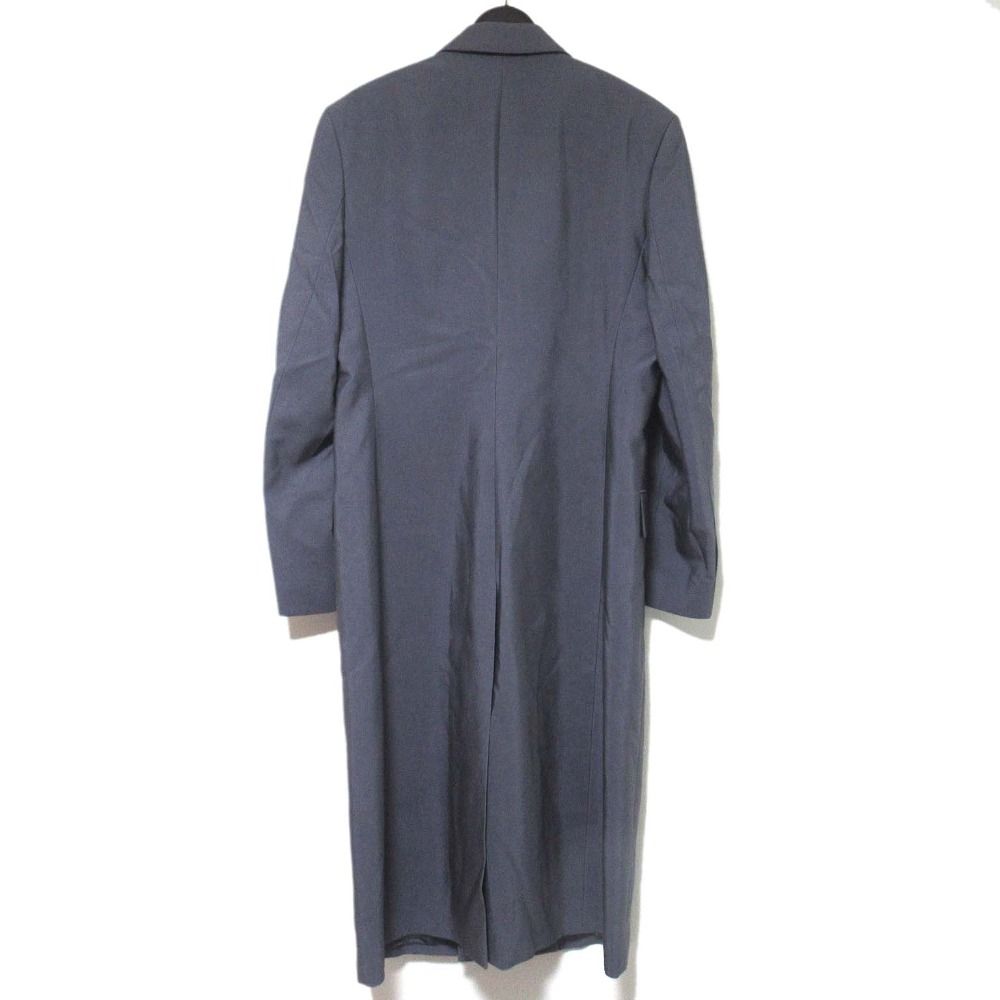 23AW DIOR HOMME ディオールオム シルクブレンド ダブルブレスト ロング チェスターコート 383C357A5774 サイズ54 グレー メンズ 古着