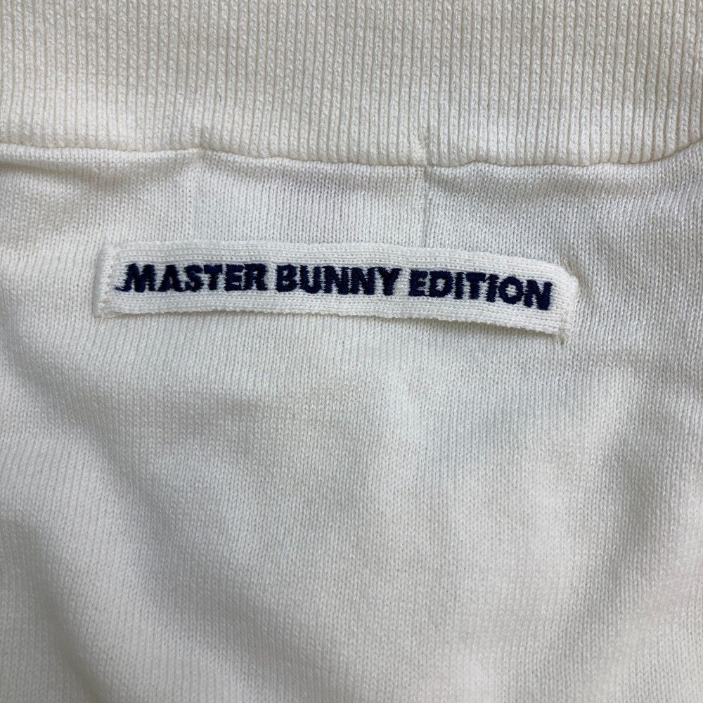 サイズ：5 MASTER BUNNY EDITION マスターバニーエディション  カシミヤ混ニット ジップベスト  ホワイト系 [240101419735] ゴルフウェア メンズ ストスト サイズ：5 MASTER BUNNY EDITION マスターバニーエディション
