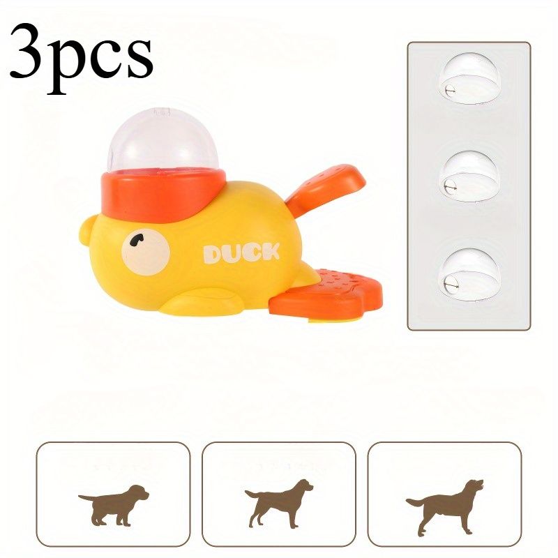 黄色いダック型インタラクティブな犬用フードディスペンサー