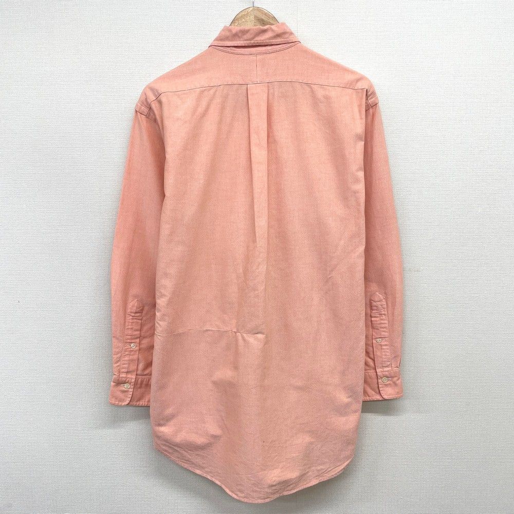 【オールシーズン使える1枚、ポロベア刺繍】ラルフローレン古着サーモンピンクM ラルフローレン古着サーモンピンクM