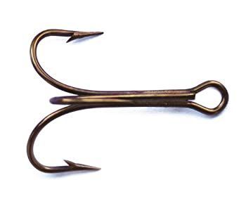 ([Size 4/0 Pack of 25] Bronze) - Mustad 3551 Classic Treble Standard Strength Fishing Hooks - Tackle for Fishing Equipment