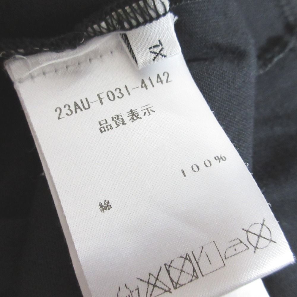 美品 23AW N21 ヌメロヴェントゥーノ ロゴプリント Tシャツ カットソー 23AU-F031-4142 サイズXL ブラック レディース 古着 中古 美品 23AW N21 ヌメロヴェントゥーノ ロゴプリント Tシャツ