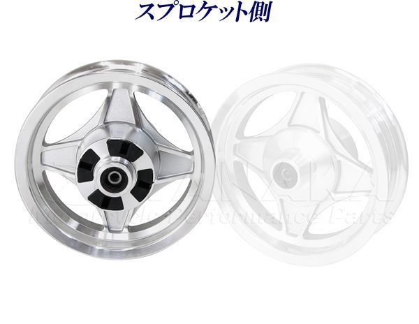 激安販売中。 ca1460 ダックス シャリィ4本ハブ用アルミキャストホイール 10インチ2.5J リア用 価格は最安値!