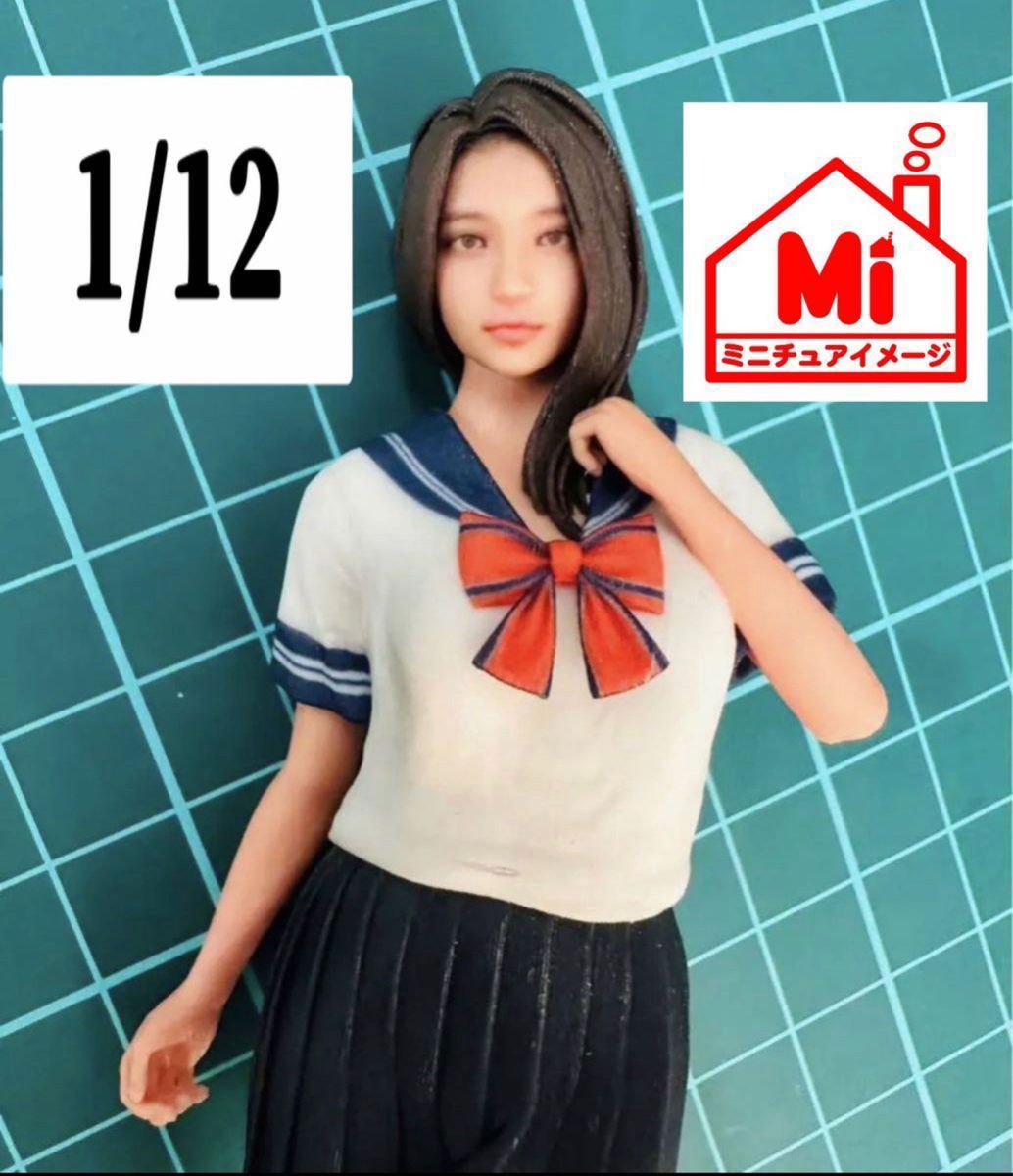 1/12 JK5 女子高生 フィギュア リアルフィギュア ミニチュアイメージ ３D 完成品 1/64より大 ミニカーに ジオラマに ミニチュアイメージ  - メルカリ