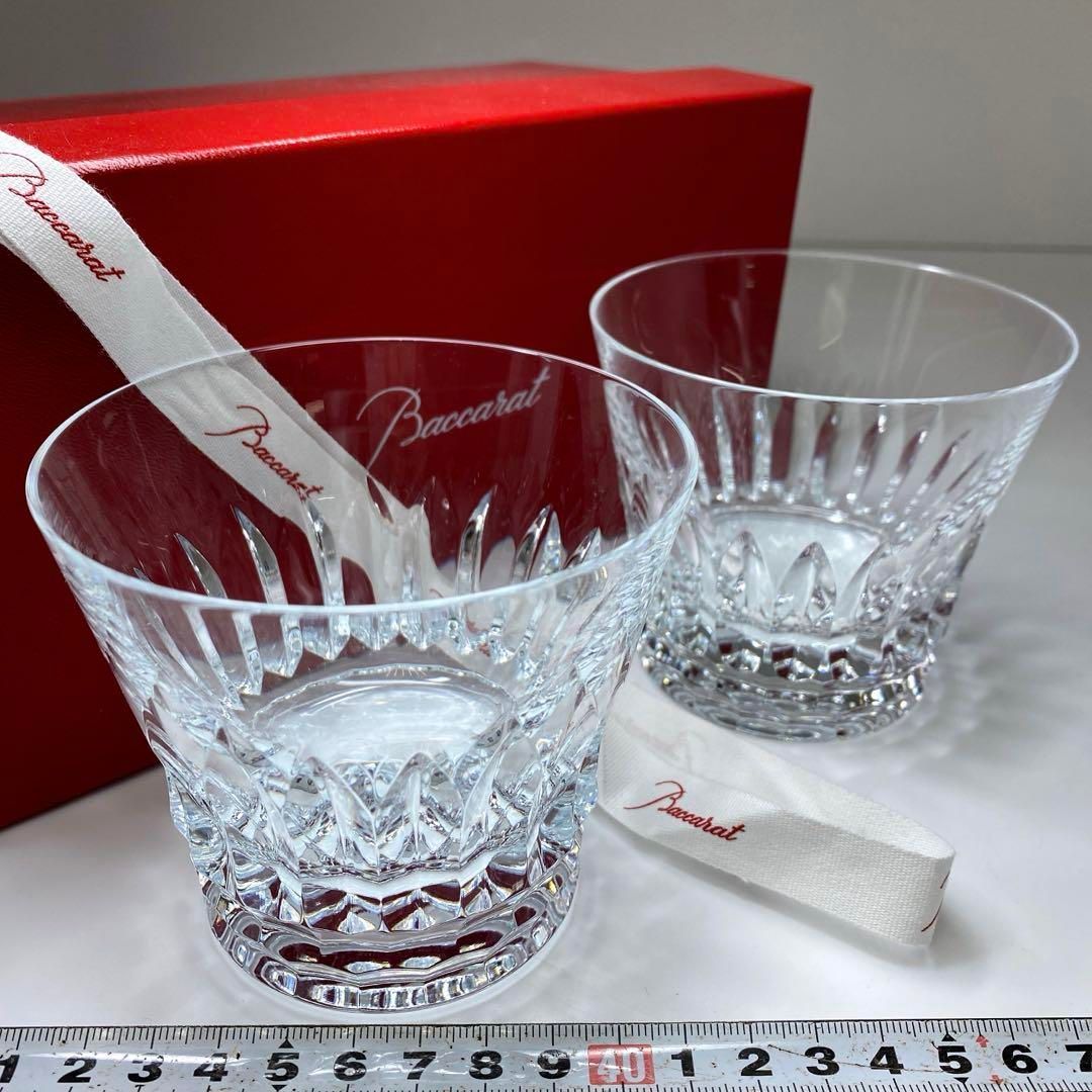 洋3 バカラ ティアラタンブラー一対 共箱 口径9.5㎝ 東Y6-1121