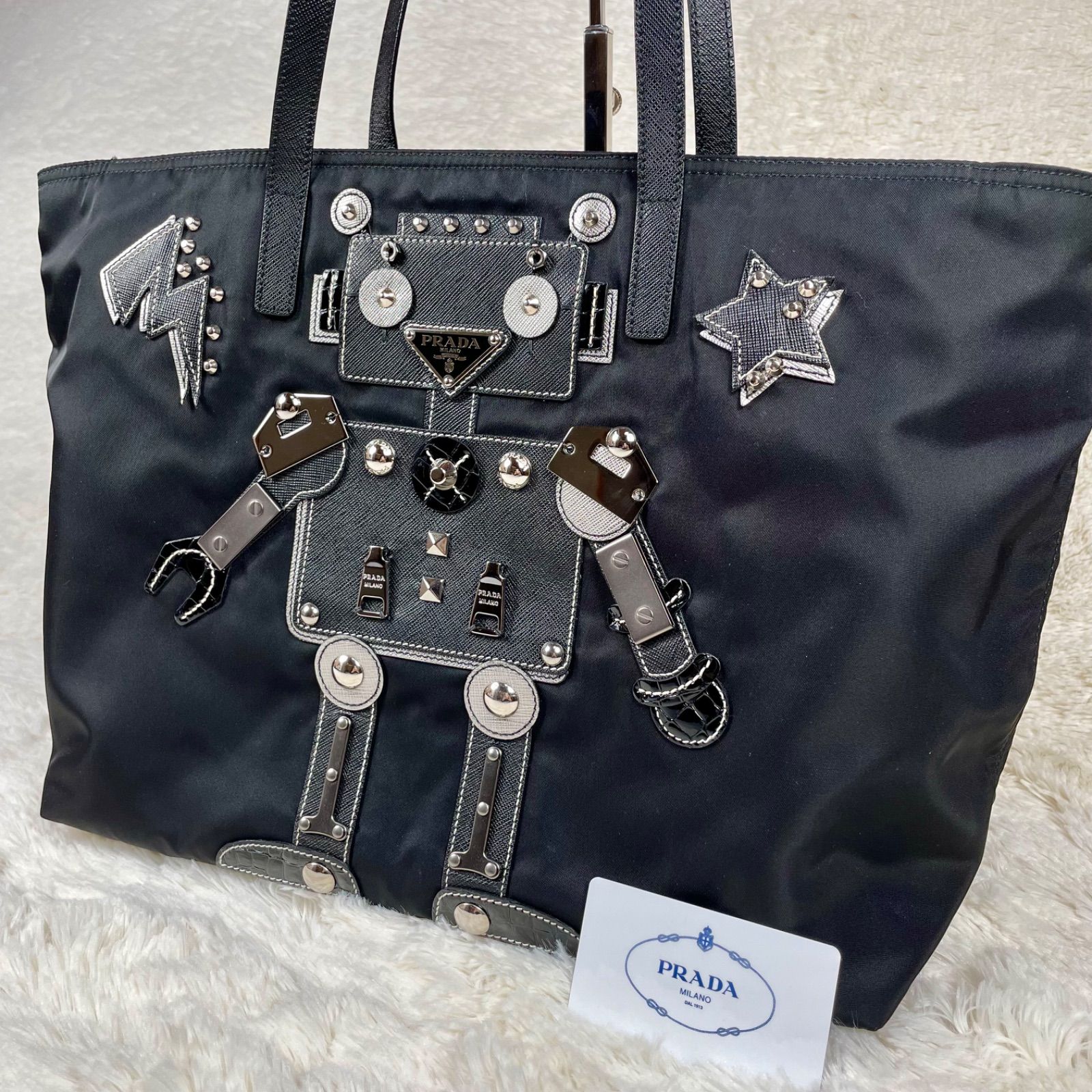 極美品】PRADA プラダ ロボット トートバッグ ショルダーバッグ 肩かけ  