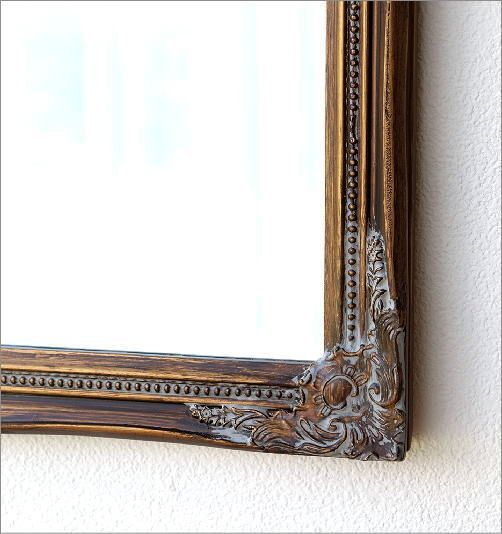 鏡 壁掛けミラー アンティークゴールド 購入 レトロ ウォールミラー