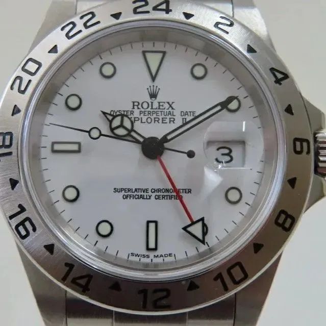 ロレックス ROLEX エクスプローラー2 16570 ホワイト F番 SS 自動巻き【中古】