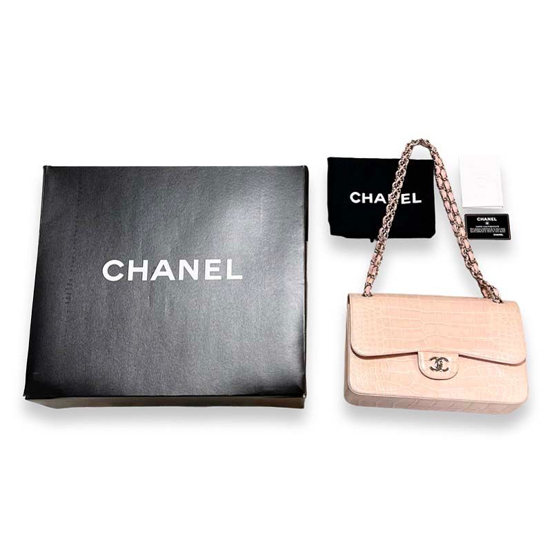 CHANEL シャネル マトラッセ ピンク マットクロコ チェーンショルダー 